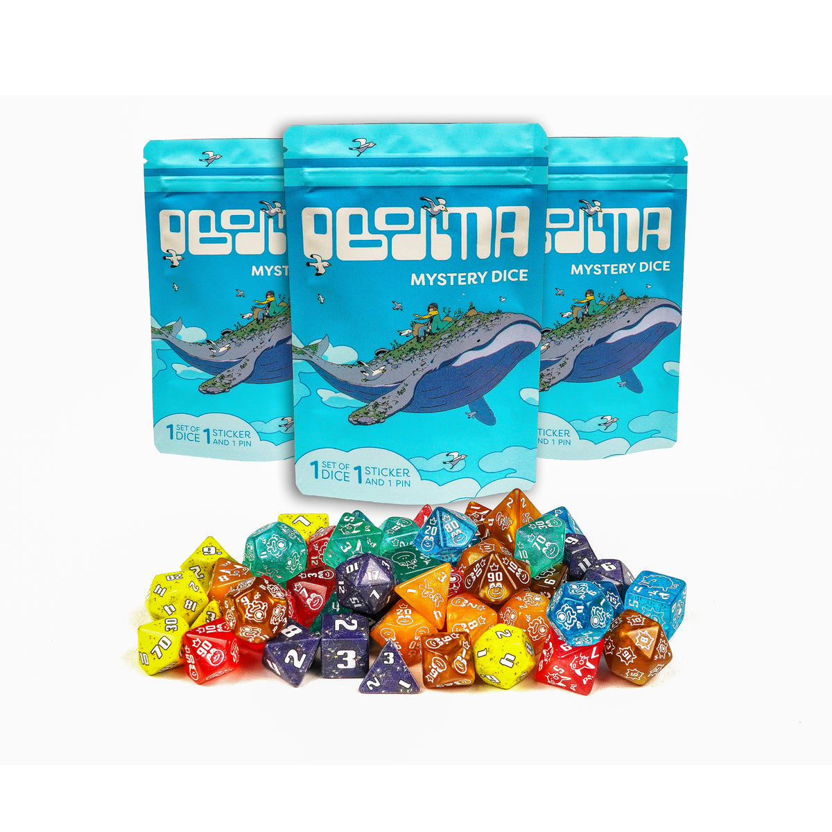 Obojima Mystery Dice – Unique Custom-Molded DND Dice – Mystery 6 Pack